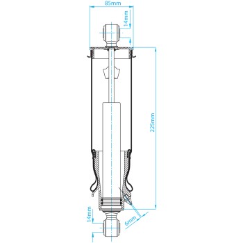 Air Spring & Shocker Assembly - MAN F2000 / TGA (Rear)